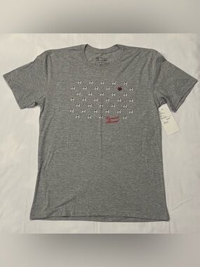 NWT Vermont Flannel Company T Shirt Large Gray Cow Souvenir Graphic Unisex